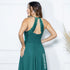 VESTIDO GOLA NADADOR DETALHES GUIPIR VESTIDO DE FESTA PETRA FINA